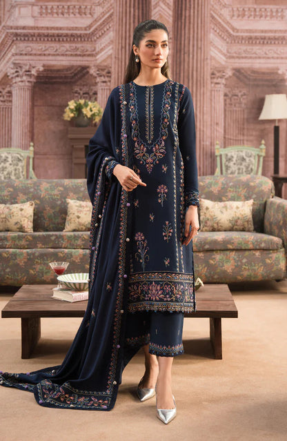 Seran D # 159 - 01 | 3PC Luxury Dhanak | Dhanak embroidered Shawl