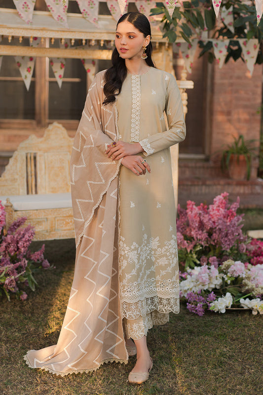 Cross Stich D # 244 - 01 | 3PC Luxury Lawn | Organza Embroidered Dupatta