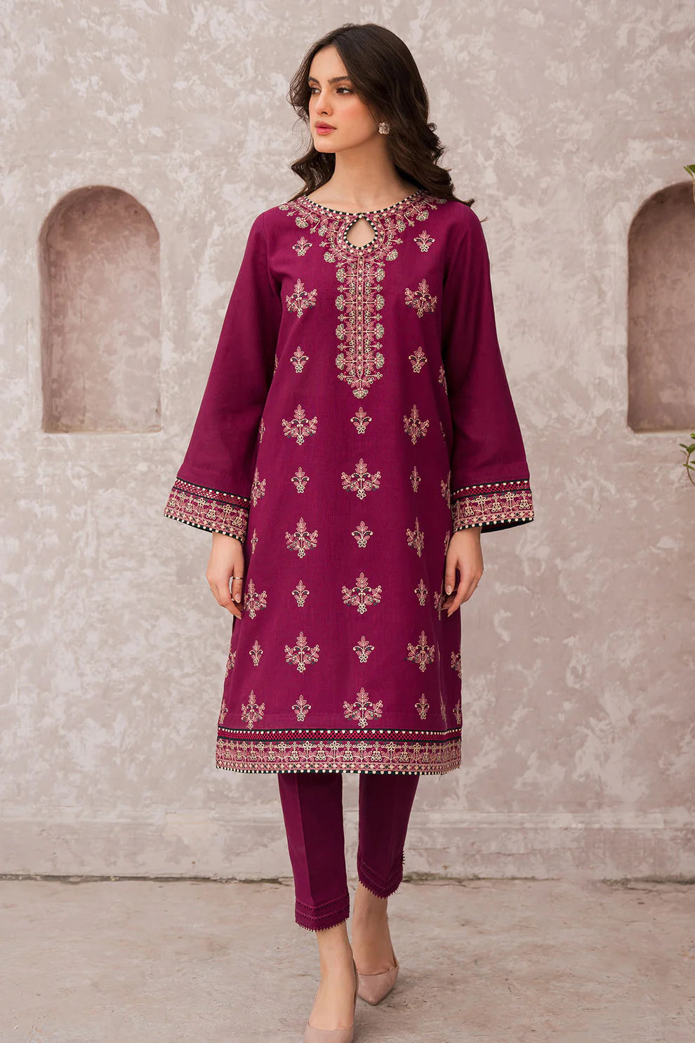 Jazmin D# 235- 01 | 3PC Luxury Lawn | Cotton Silk Ptint Duppata