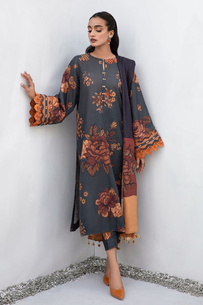 Baroque D # 360 - 01 | 3PC Lawn | Voil Printed Dupatta