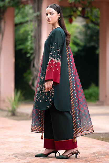 Jazmin D # 235 - 01 | 3pc Luxury Dhanak | Wool Print Shawl