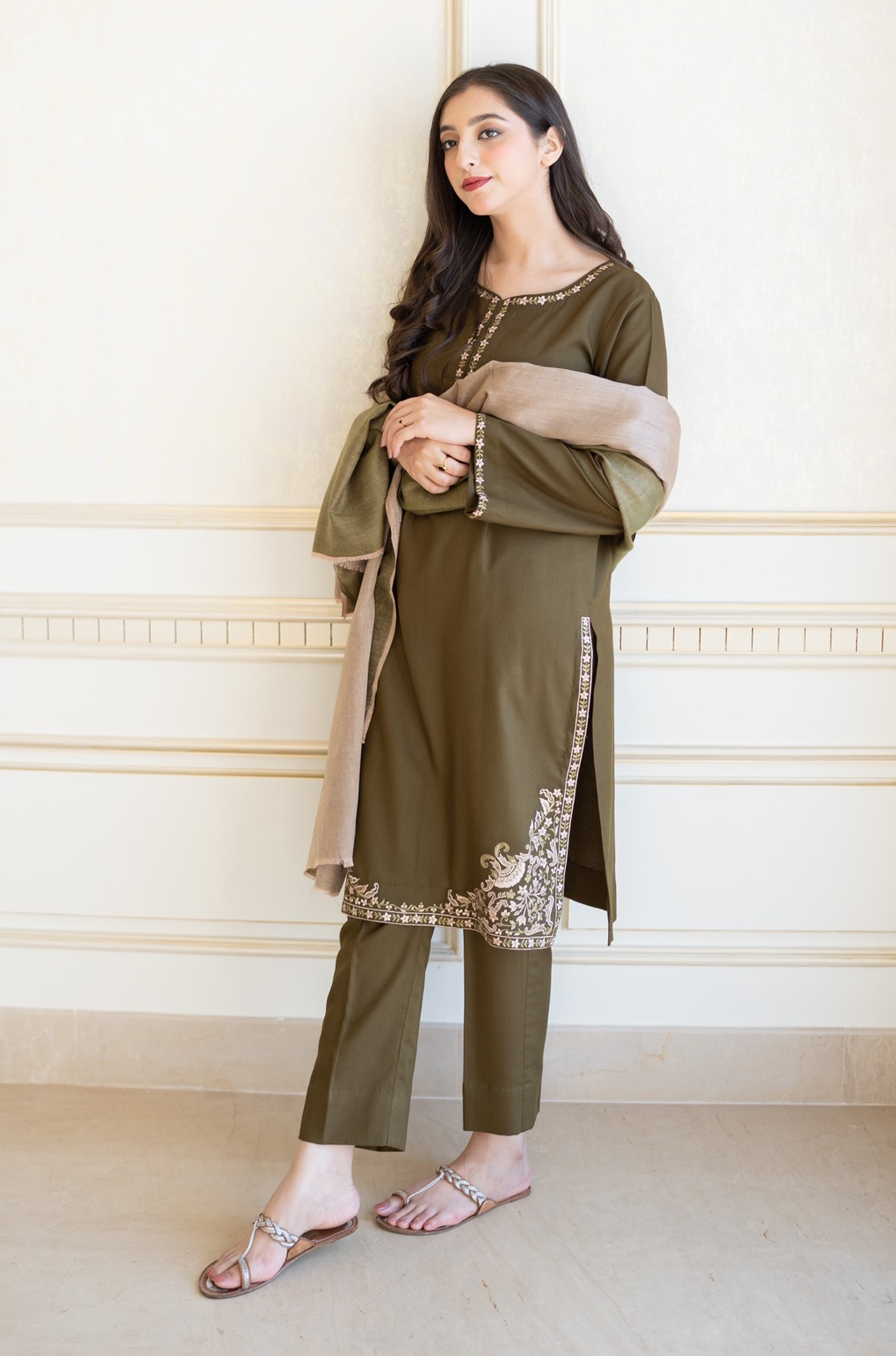 Aisling D # 22 - 08 | 3pc Dhanak with Dhanak Dupatta