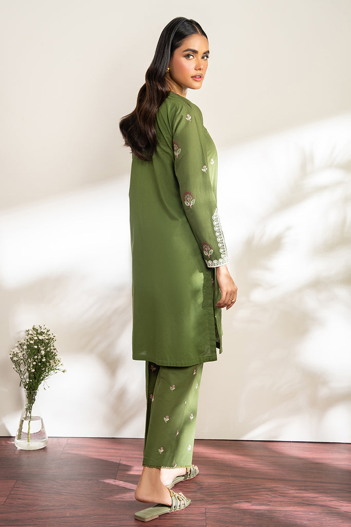 Cross Stich D # 167 - 01 | 2PC Luxury Dhanak | Embroidered Shirt With Embroidered Trouser