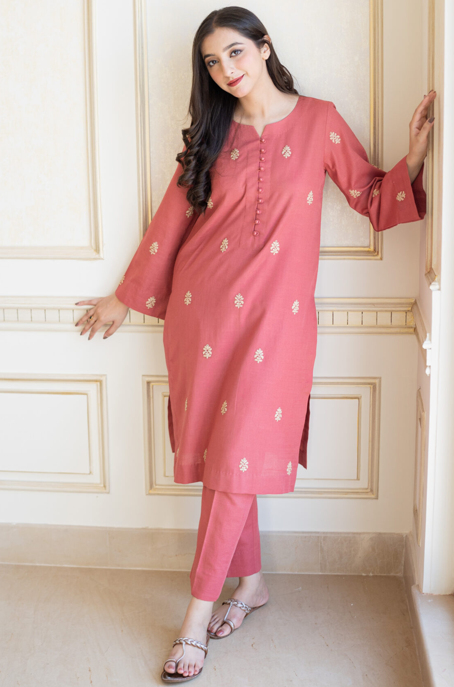 Aisling D # 150 - 01 | 3pc Dhanak with Dhanak Shawl