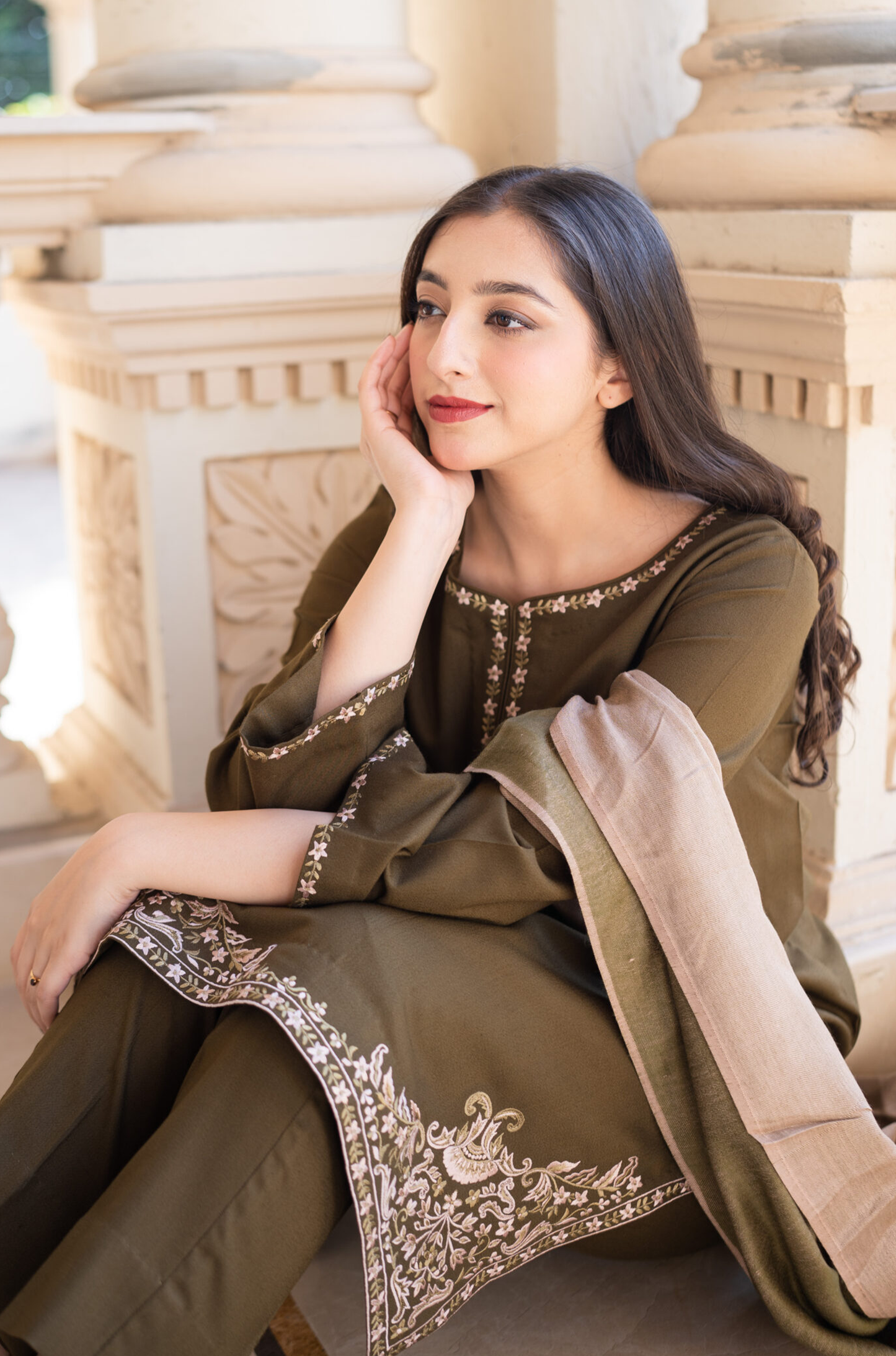 Aisling D # 22 - 08 | 3pc Dhanak with Dhanak Dupatta