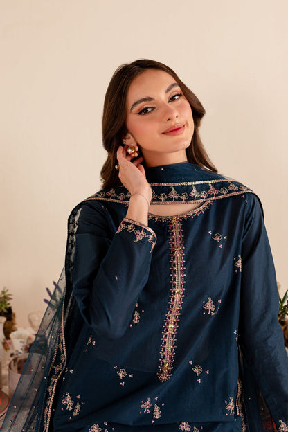 Batik D # 244 - 01 | 3pc Luxury Dhanak Embroidered | Dhanak Embroidered Duppata