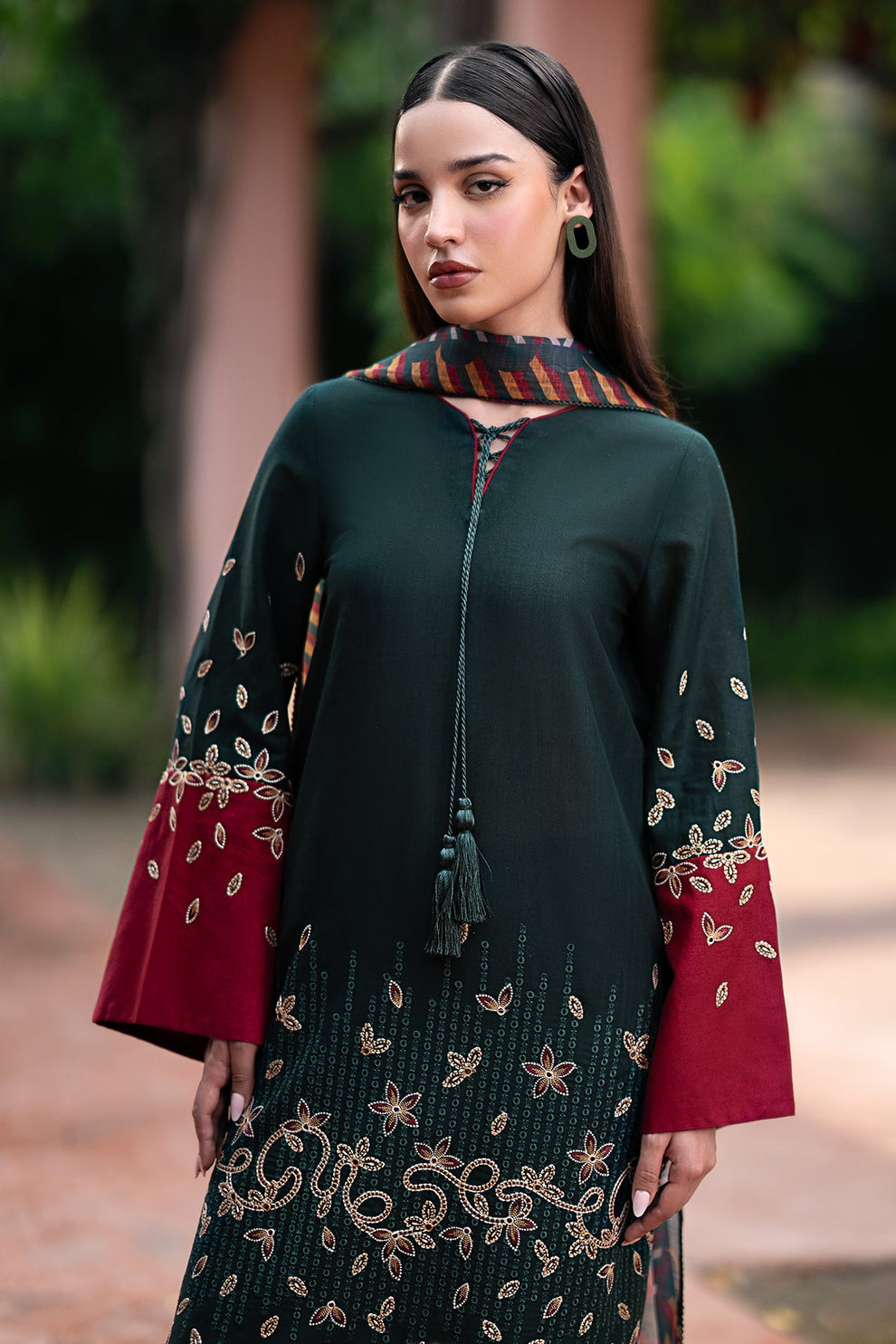 Jazmin D # 235 - 01 | 3pc Luxury Dhanak | Wool Print Shawl