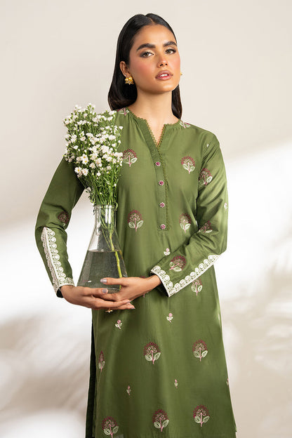 Cross Stich D # 167 - 01 | 2PC Luxury Dhanak | Embroidered Shirt With Embroidered Trouser