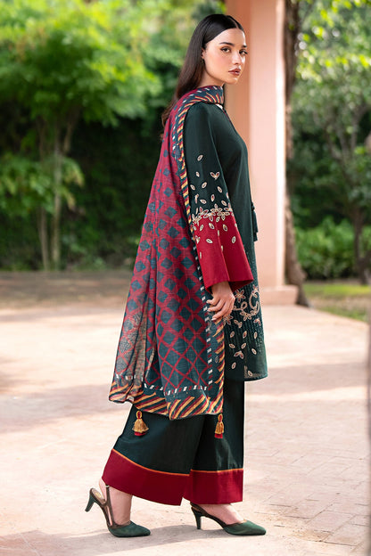 Jazmin D # 235 - 01 | 3pc Luxury Dhanak | Wool Print Shawl