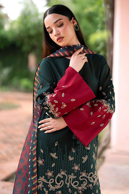 Jazmin D # 235 - 01 | 3pc Luxury Dhanak | Wool Print Shawl