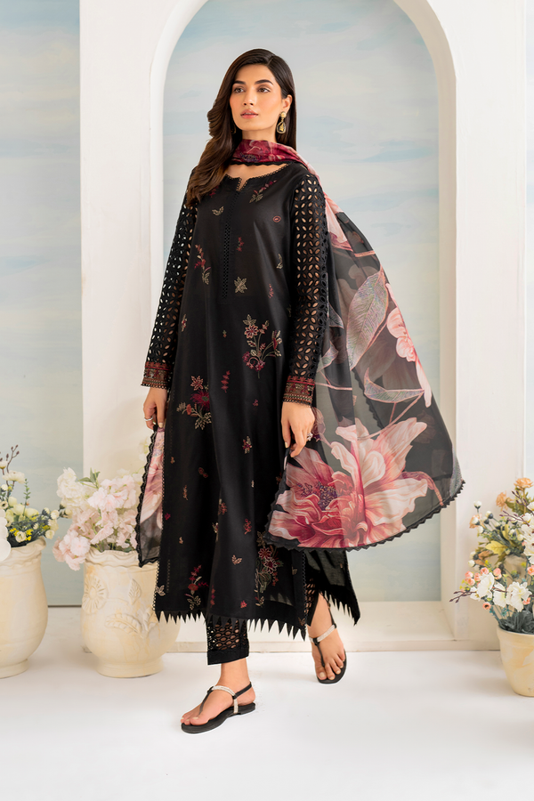 Iznik D # 176 - 01 | 3PC Luxury Dhanak | Couture Print Shawl