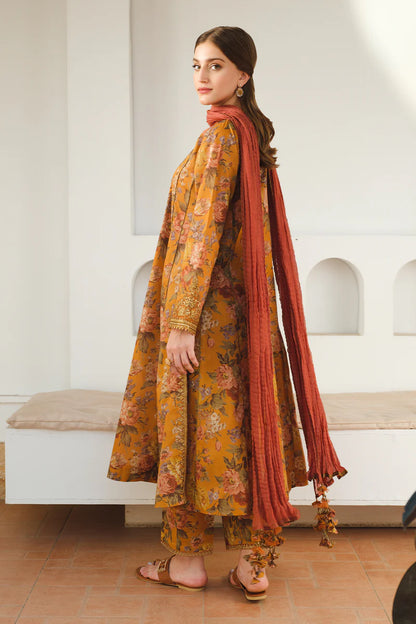 Baroque D # 160- 33 | 3pc Karandi | Digital Karandi Dupatta