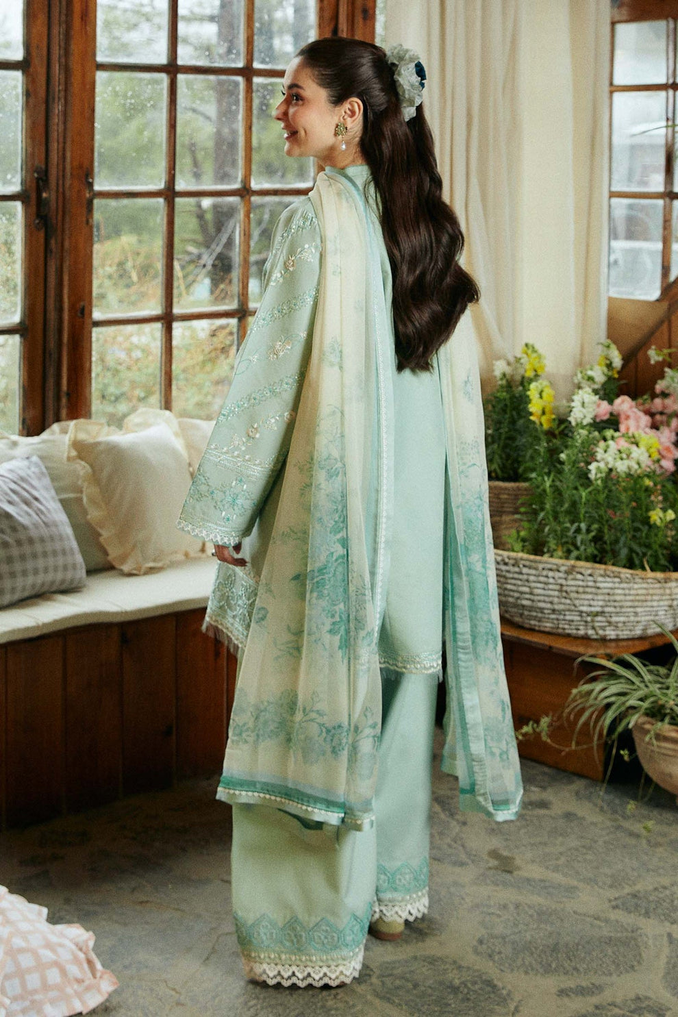 Zahra Shahjahan D # 277 - 01 | 3PC Luxury Lawn | Diamond Print Dupatta