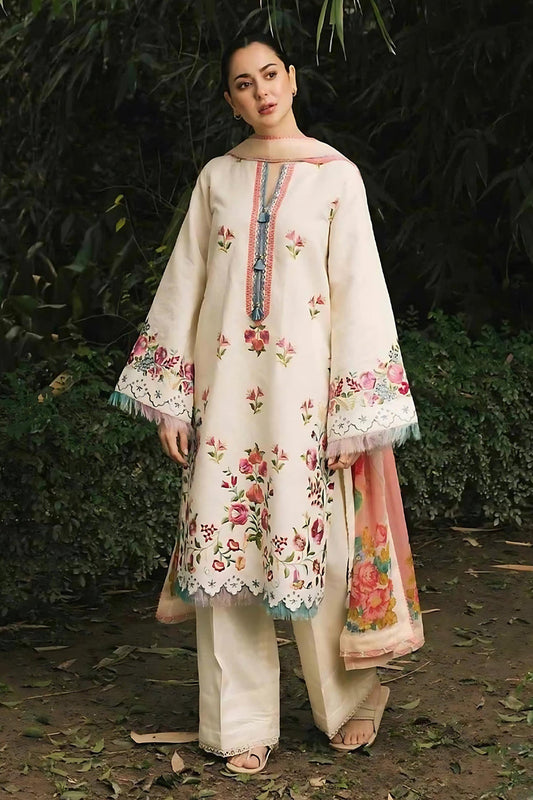 Zahra Shahjahan D # 149 - 01 | 3PC Luxury Dhanak | Couture Wool Shawl