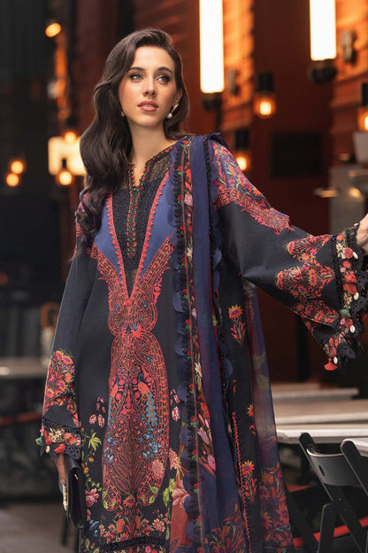 Maria B D # 218 - 01 | 3pc Luxury Karandi | Karandi Printed Shawl