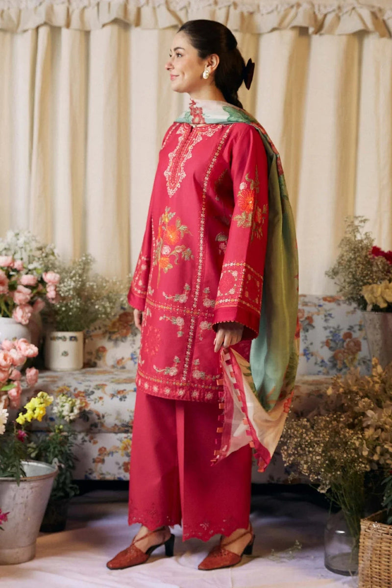 Zara ShahJahan D # 182 - 01 | 3PC Luxury Dhanak | Couture Print Shawl