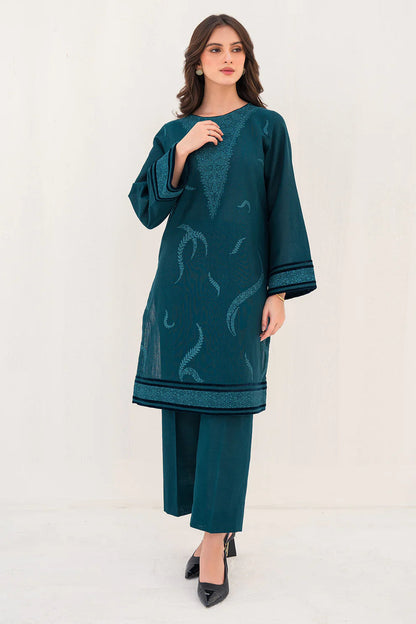 Jazmin D#19-02 | 2pc Dhanak Embriodered Shirt with Trouser