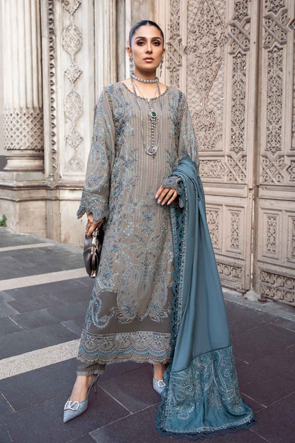 Bareeze B D # 193 -01 | 3pc Dhanak With Dhanak Embroidered Heavy Shawl