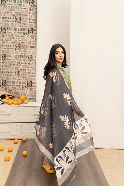 Urge D # 168 - 01 | 3PC Luxury Dhanak | Couture Print Shawl