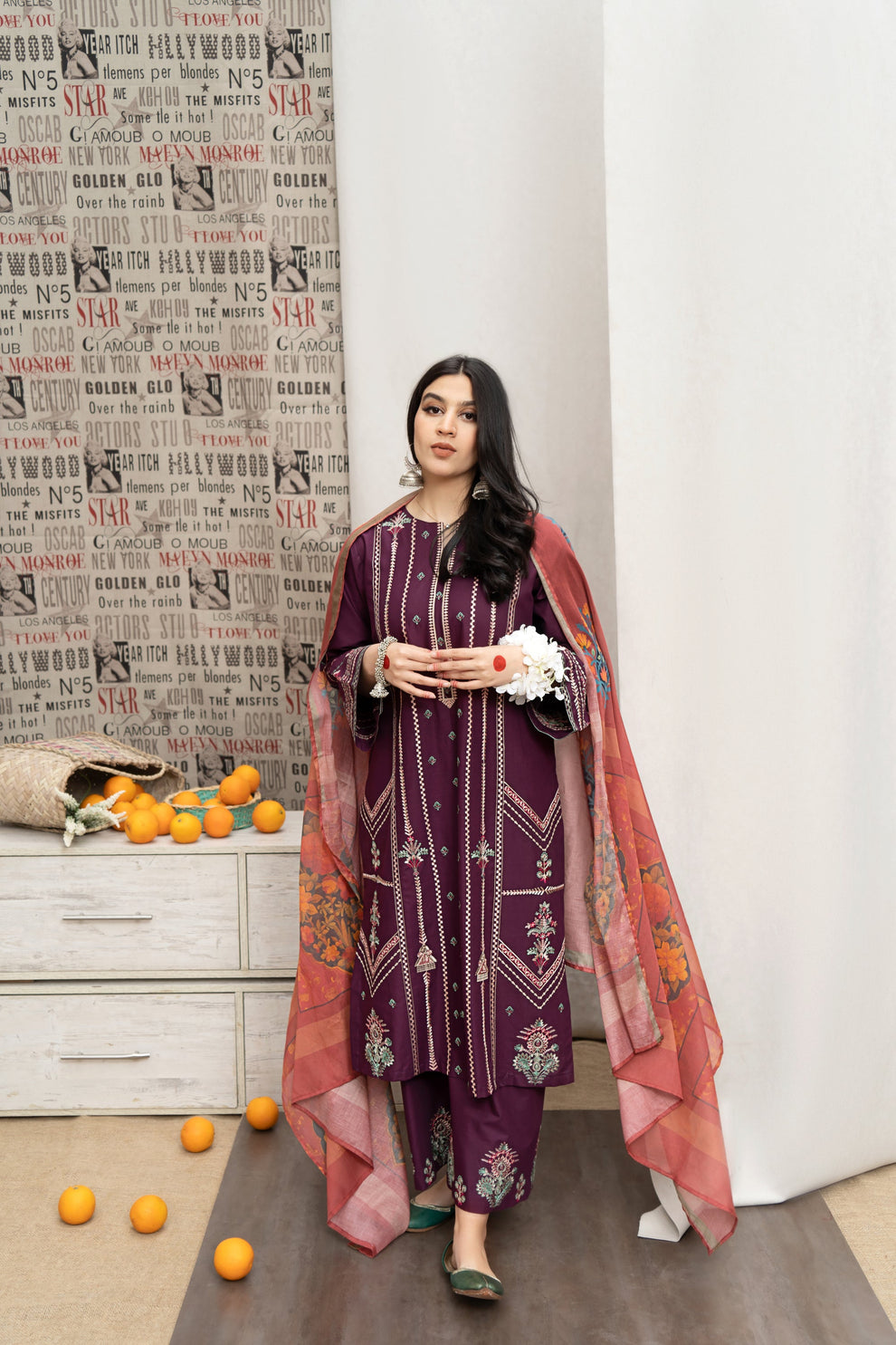 Urge D # 151 - 01 | 3PC Luxury Dhanak | Couture Wool Shawl