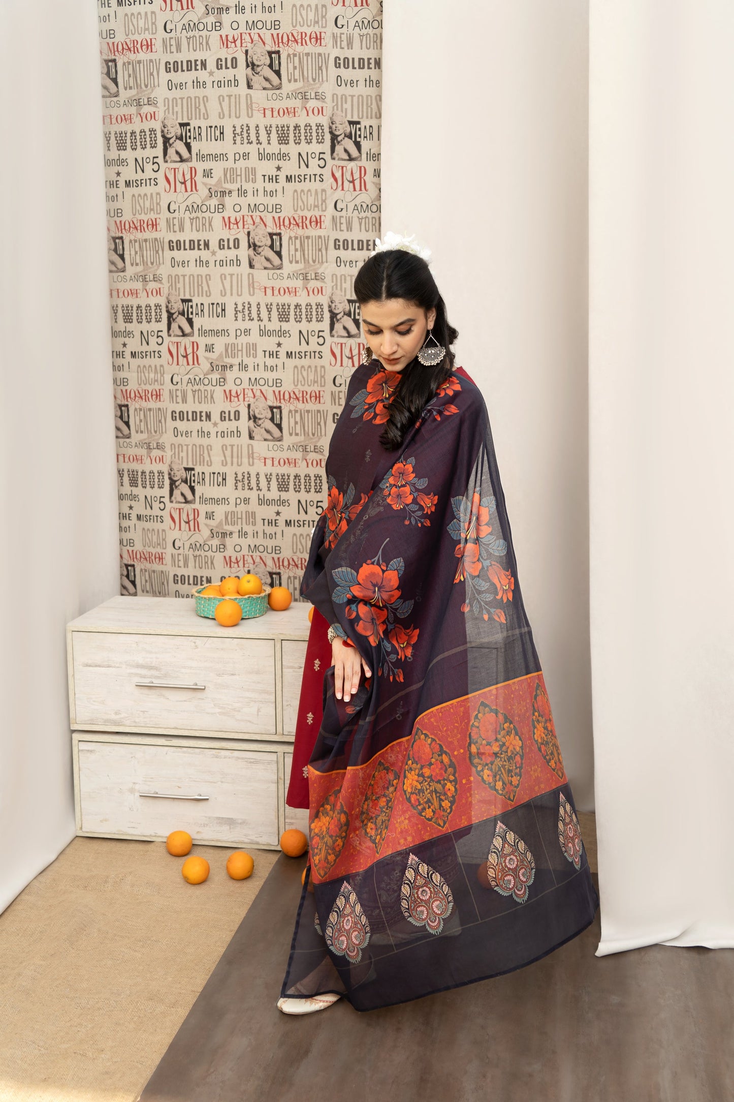 Urge D # 144 - 01 | 3PC Luxury Dhanak | Wool Shawl