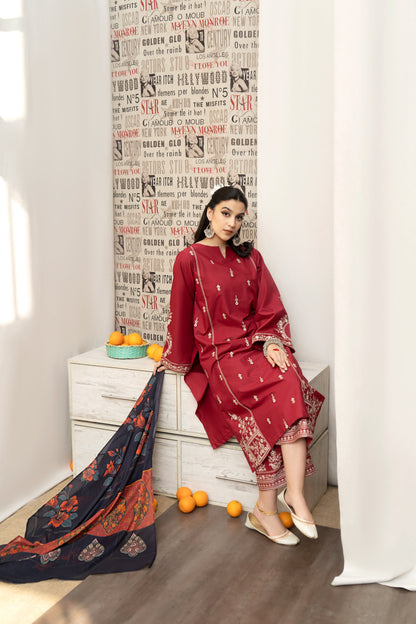 Urge D # 144 - 01 | 3PC Luxury Dhanak | Wool Shawl