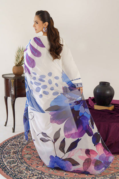 Hana D # 166 - 01 | 3PC Luxury Dhanak | Couture Print Shawl