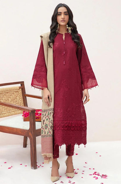 Nureh D # 22- 01 | 3pc Dhanak with Dhanak Printed Shawl