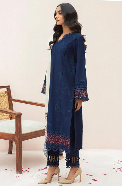 Nureh D # 22- 02 | 3pc Dhanak with Dhanak Printed Shawl