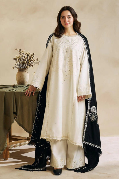 Zara Shahjahan D#26-03 | 3pc Dhanak with Embriodered Dhanak Shawl