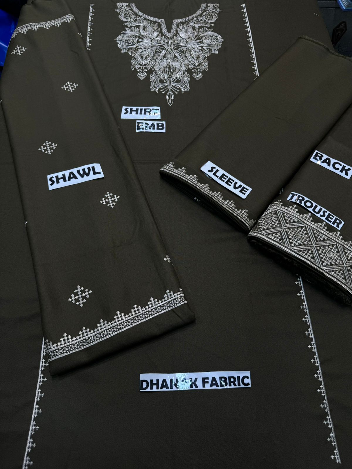 Zara Shahjahan D # 21-04 | 3pc Dhanak with Embriodered Dhanak Shawl