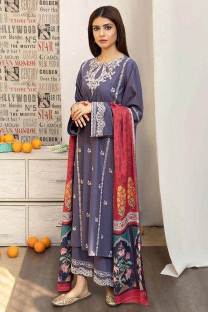 Urge D # 181 - 01 | 3PC Luxury Lawn | Diamond Printed Dupatta