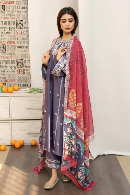 Urge D # 181 - 01 | 3PC Luxury Lawn | Diamond Printed Dupatta