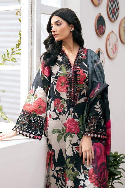 Baroque D # 310 - 01 | 3PC  Lawn | Lawn Printed Dupatta