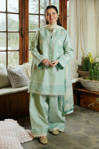 Zara Shahjahan D # 137 - 01 | 3PC Luxury Dhanak | Wool Shawl