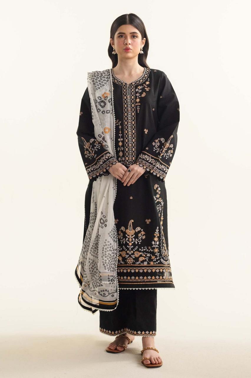 Zara Shahjahan D # 138 - 01 | 3PC Luxury Dhanak | Wool Shawl