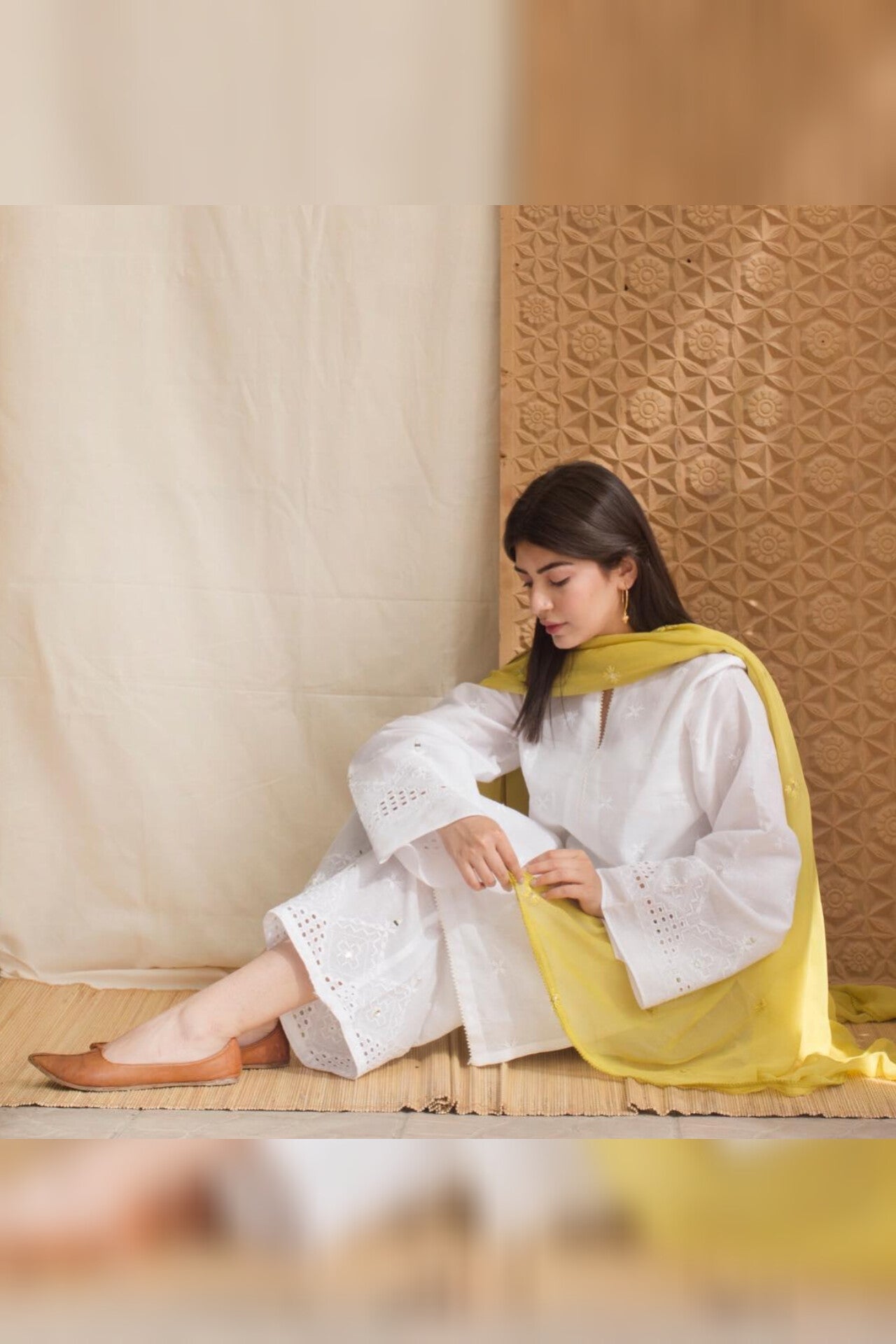 Dyot D # 101 - 01 | 3PC Luxury Dhanak | Wool Shawl