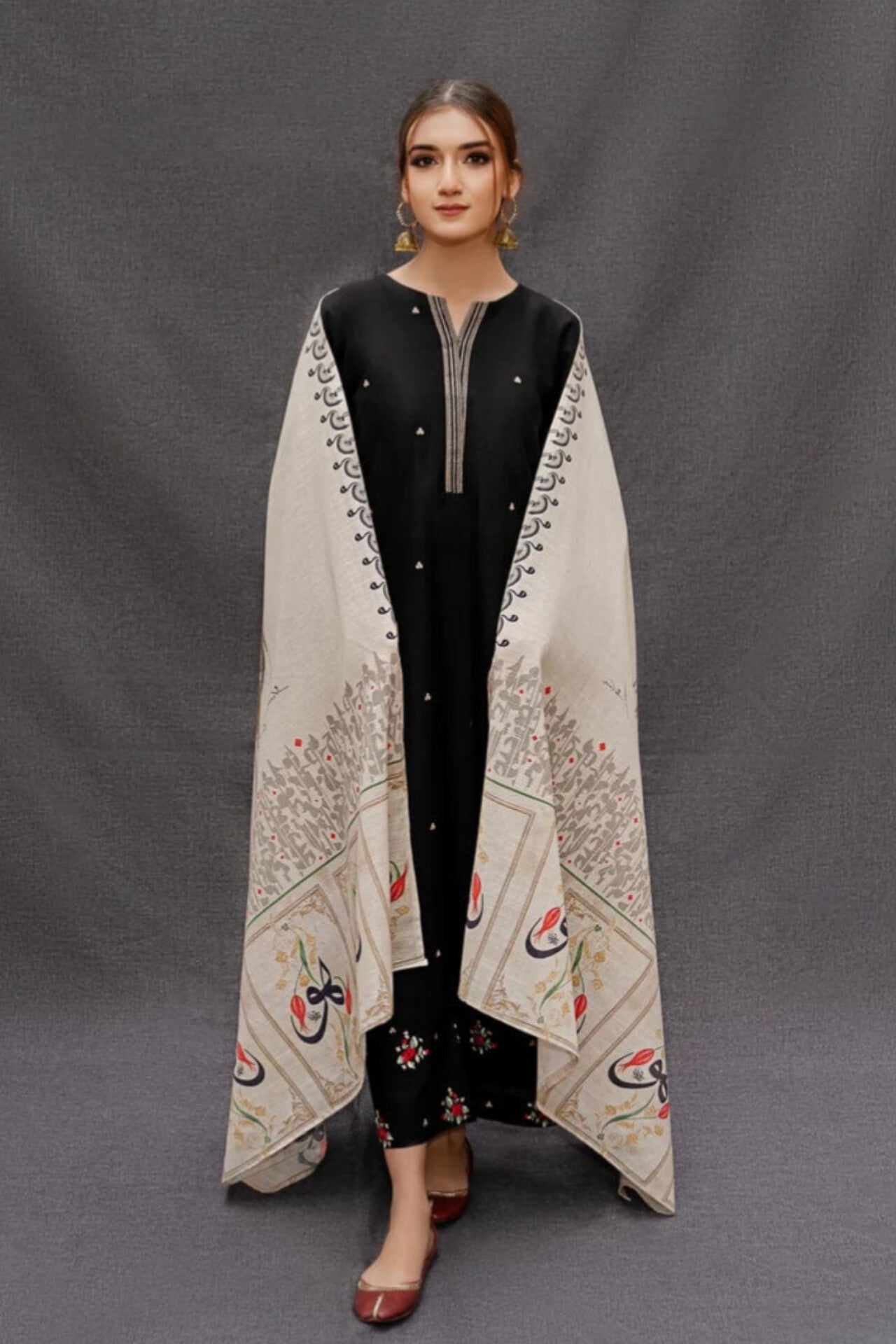 Urge D # 225 - 03 | 3pc Dhanak with Digital Printed Shawl