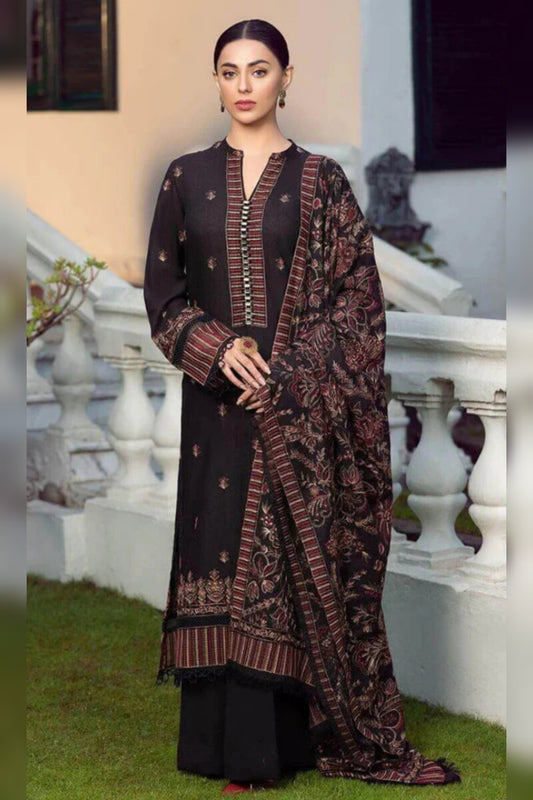 Bareeze B D # 32-04 | 3pc Dhanak With Dhanak Embroidered Heavy Shawl