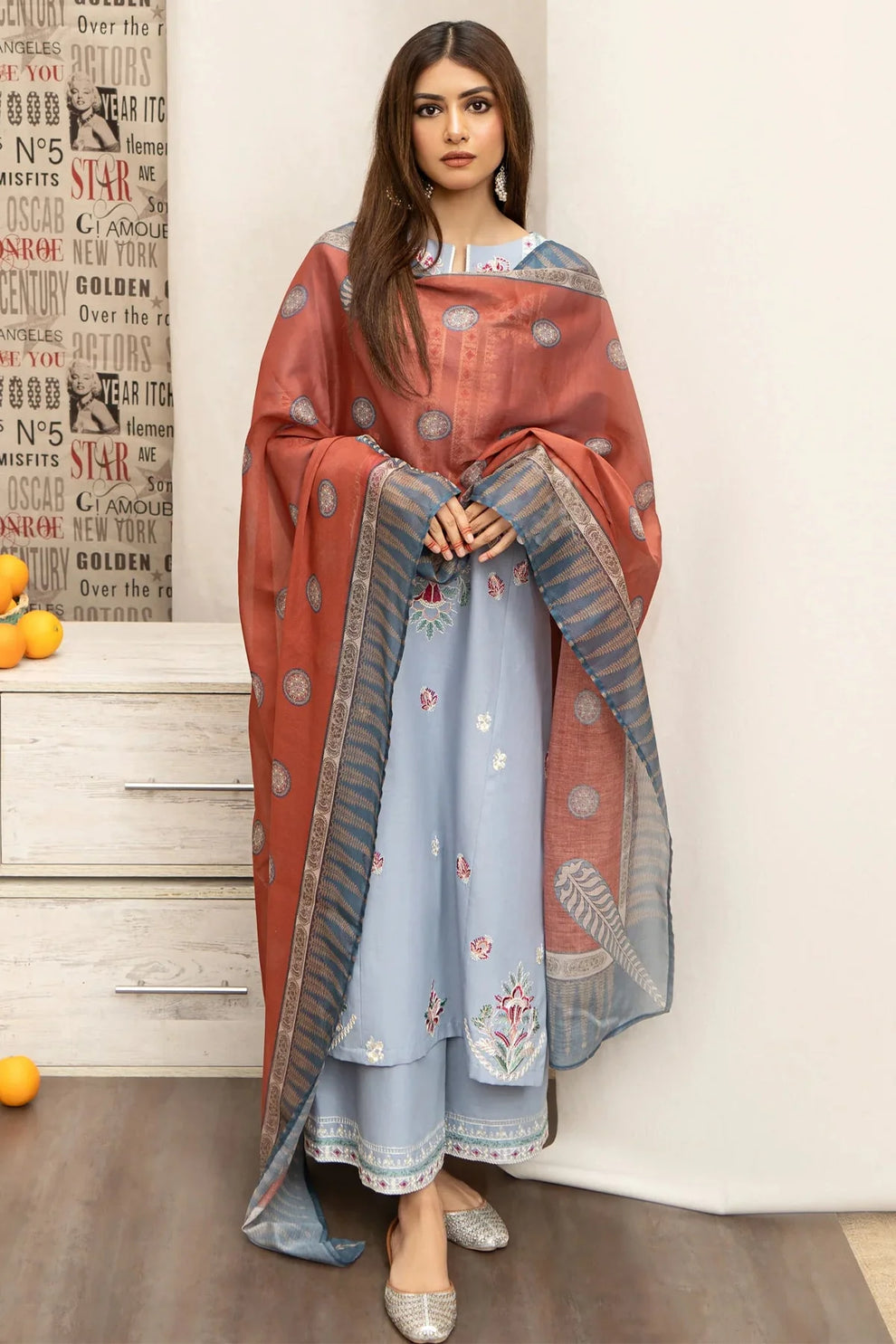 Urge D # 154 - 01 | 3PC Luxury Dhanak | Couture Wool Shawl