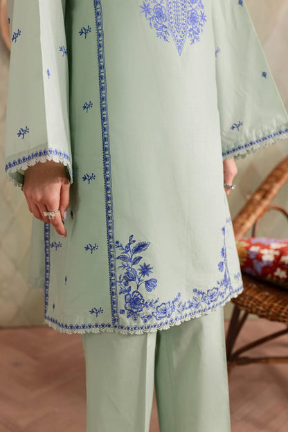 Jamiz D # 240 - 01 | 2pc Luxury Dhanak Embroidered Shirt | Embroidered Trouser