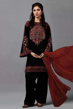 Keyseria D # 184 - 01 | 3PC Luxury Dhanak | Couture Wool Shawl