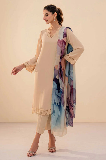 Natasha Kamal D # 202 - 01 | 3PC Luxury Lawn | Soft Silk Printed Dupatta