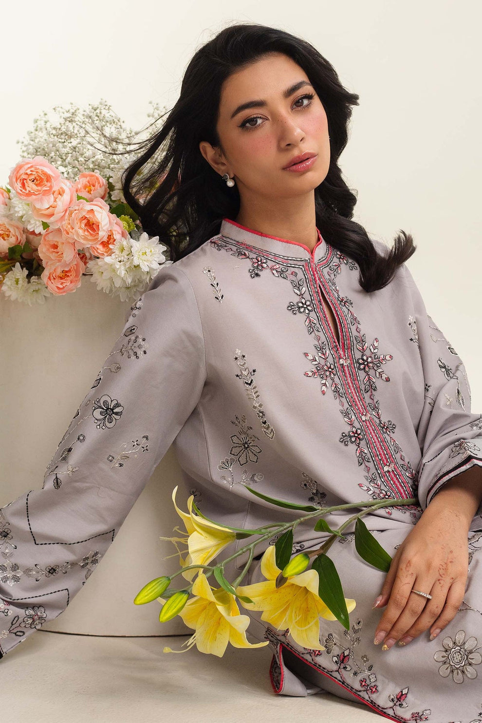 Coco By Zara Shahjahan D # 262 - 01 | 3PC Luxury Lawn | Diamond Print duppata