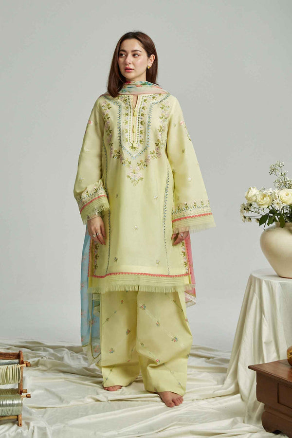 Coco By Zara Shahjahan D # 78 - 01 | 3PC Luxury Lawn | Organza Printed Dupatta