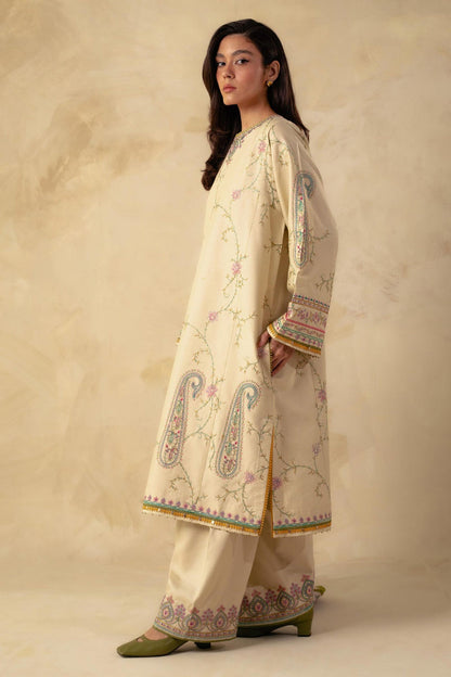 Zara Shahjahan D#29-02 | 3pc Dhanak with Digital Printed Wool Shawl