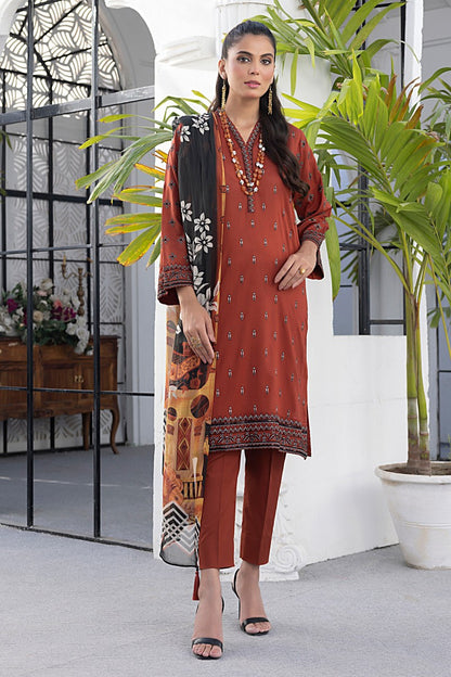 Lakhany D # 226 - 01 | 3pc Luxury Dhanak | Wool Print Shawl