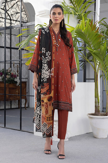 Lakhany D # 226 - 01 | 3pc Luxury Dhanak | Wool Print Shawl