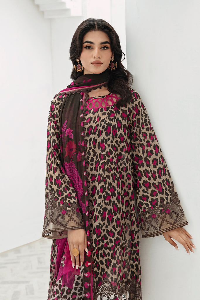 Baroque D # 349- 20 | 3pc Karandi | Digital Karandi Dupatta