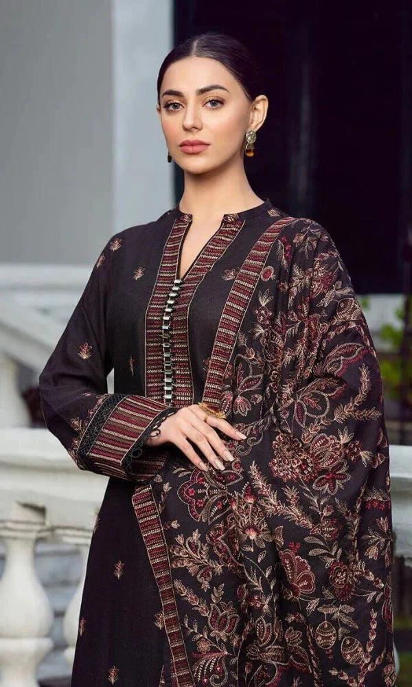 Bareeze B D # 32-04 | 3pc Dhanak With Dhanak Embroidered Heavy Shawl